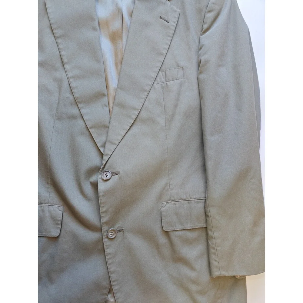 Brooks Brothers Mens Cotton Blazer Sports Coat 43R Olive USA 2 Button D705